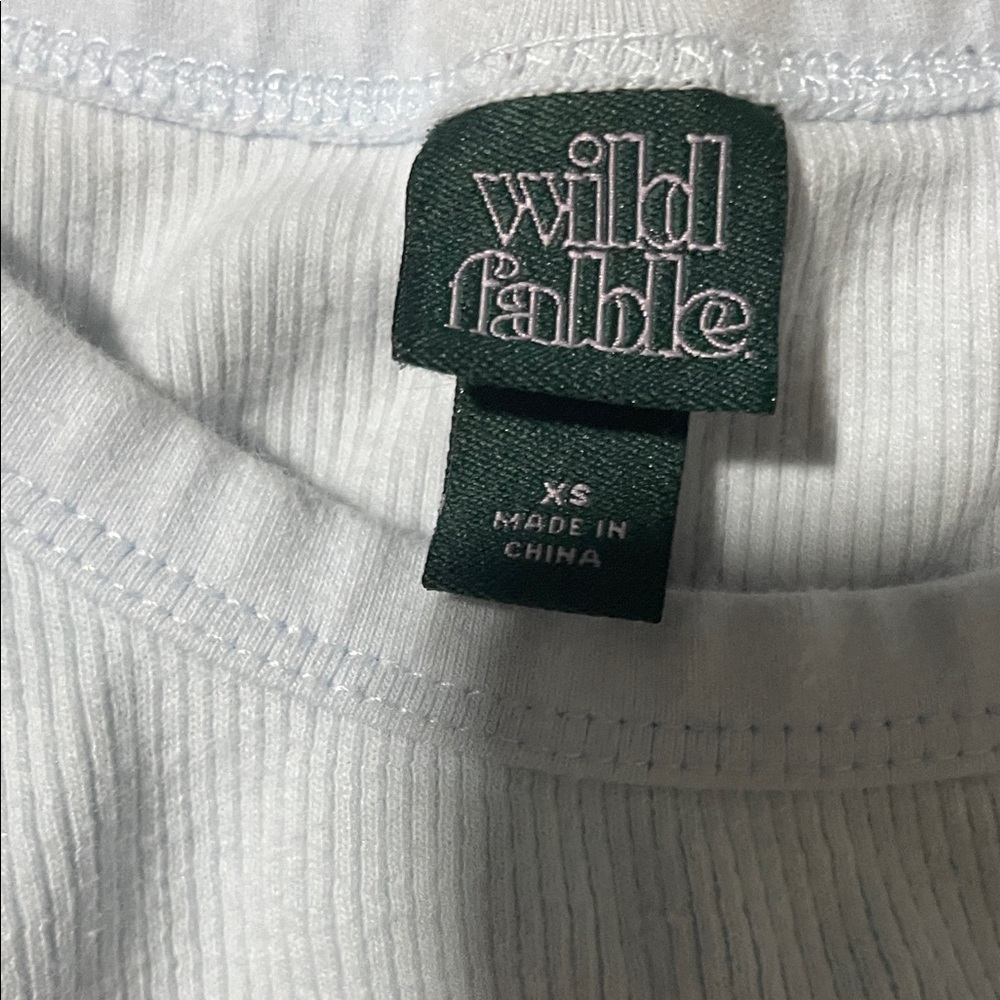 Wild Fable White Tank Top with Pink Graphic - Picture 2 of 2